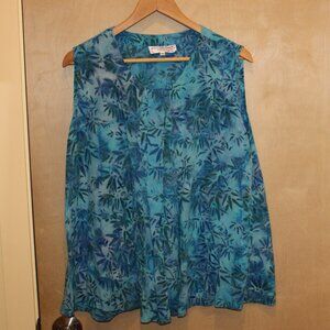 Eagle Bay Traders Woman's XXL Sleeveless Bamboo Batik Flowy Top